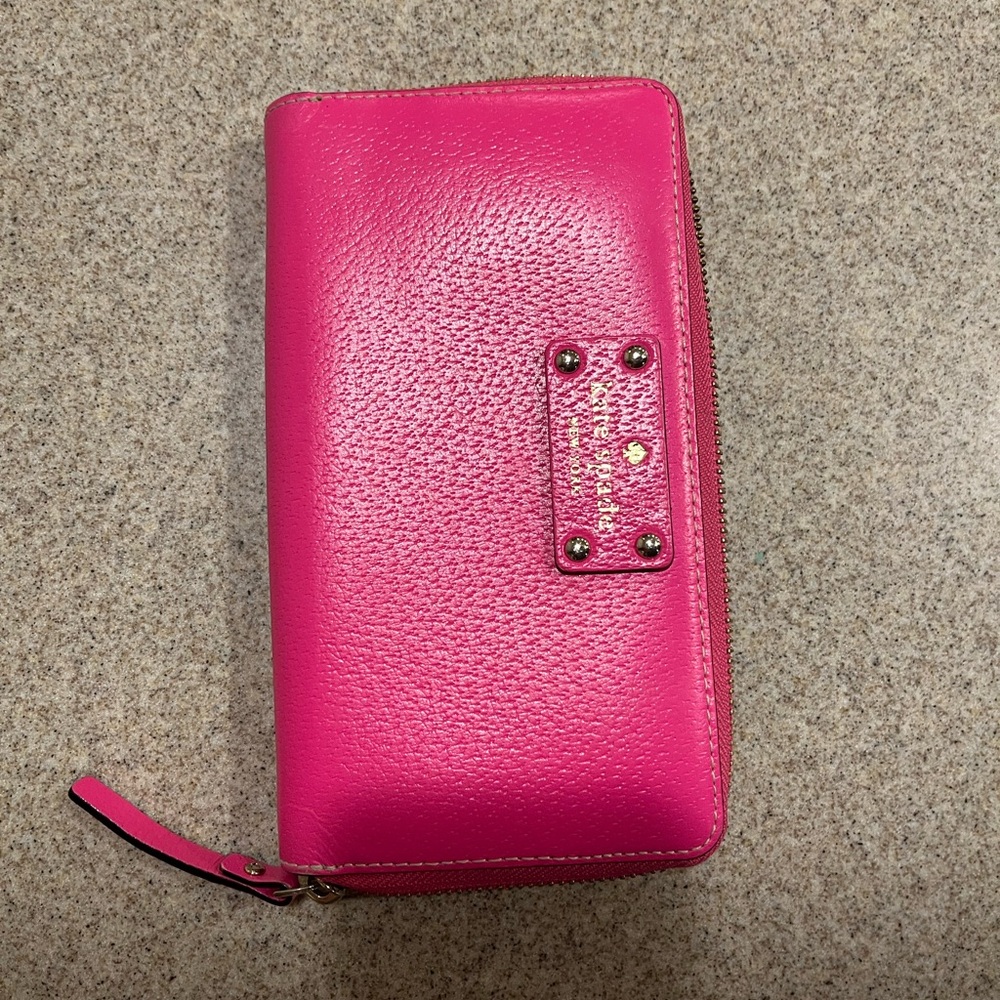 Kate Spade Fuchsia Zip-Around Wallet